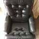 Former black leather chair