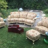 3-seater sofa with Louis XV style armchairs
