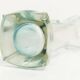 Large Murano vase 1960 transparent white and blue H35.5cm