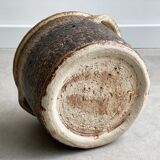 Mid Century brown ceramic planter / flower pot