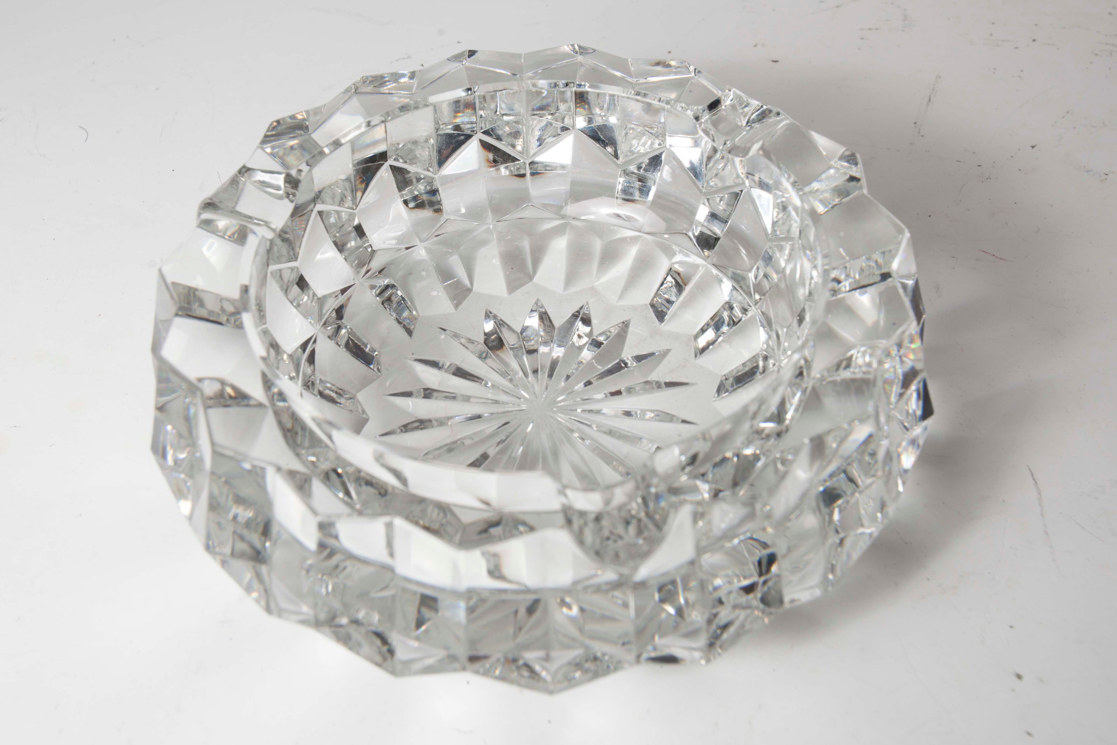 Cendrier cristal années 50