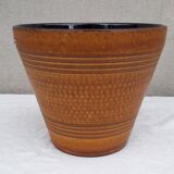 Ceramic pot cover signed