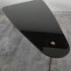 Table basse tripode en verre noir vintage