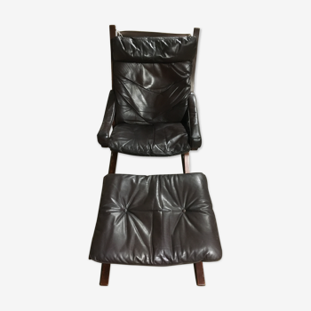 Siesta armchair by Ingmar Relling and his ottoman