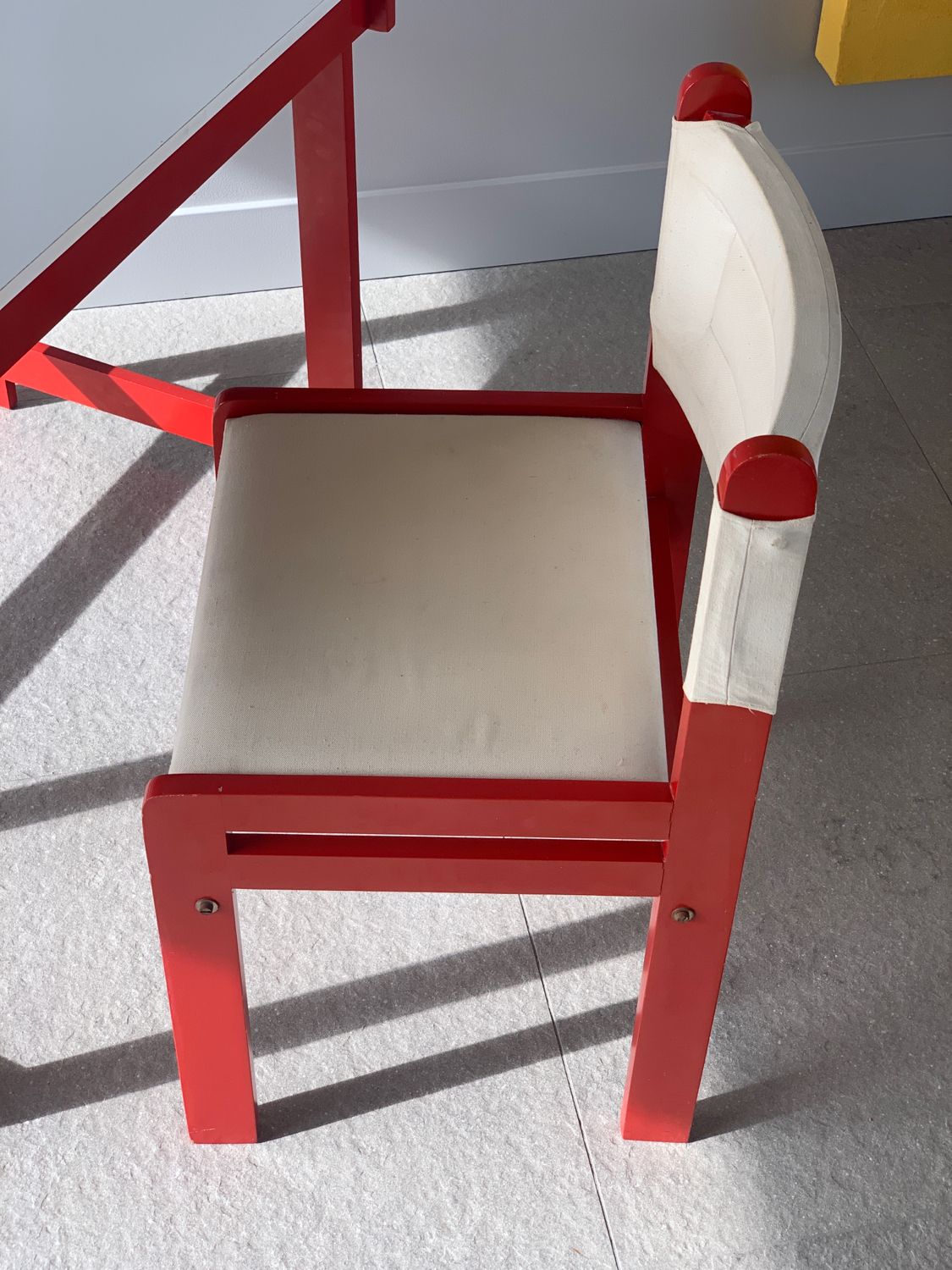 Vintage chair and children's desk, german 80s