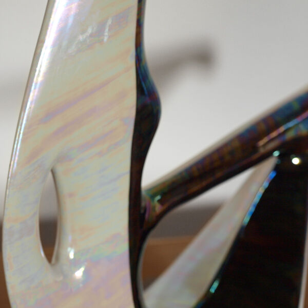 Lampe Verceram en céramique nacrée et irisée