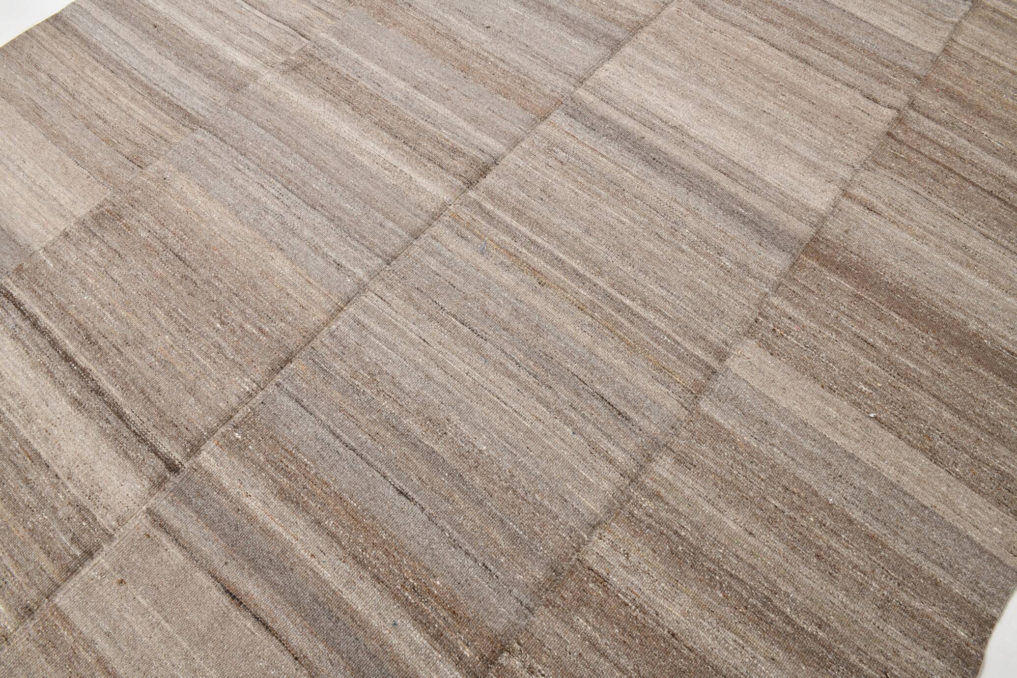 9x13 Brown Beige Large Vintage Rug, 265x399Cm