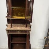 Napoleon III Mahogany and Chiseled Bronze Display Cabinet, 19th Century