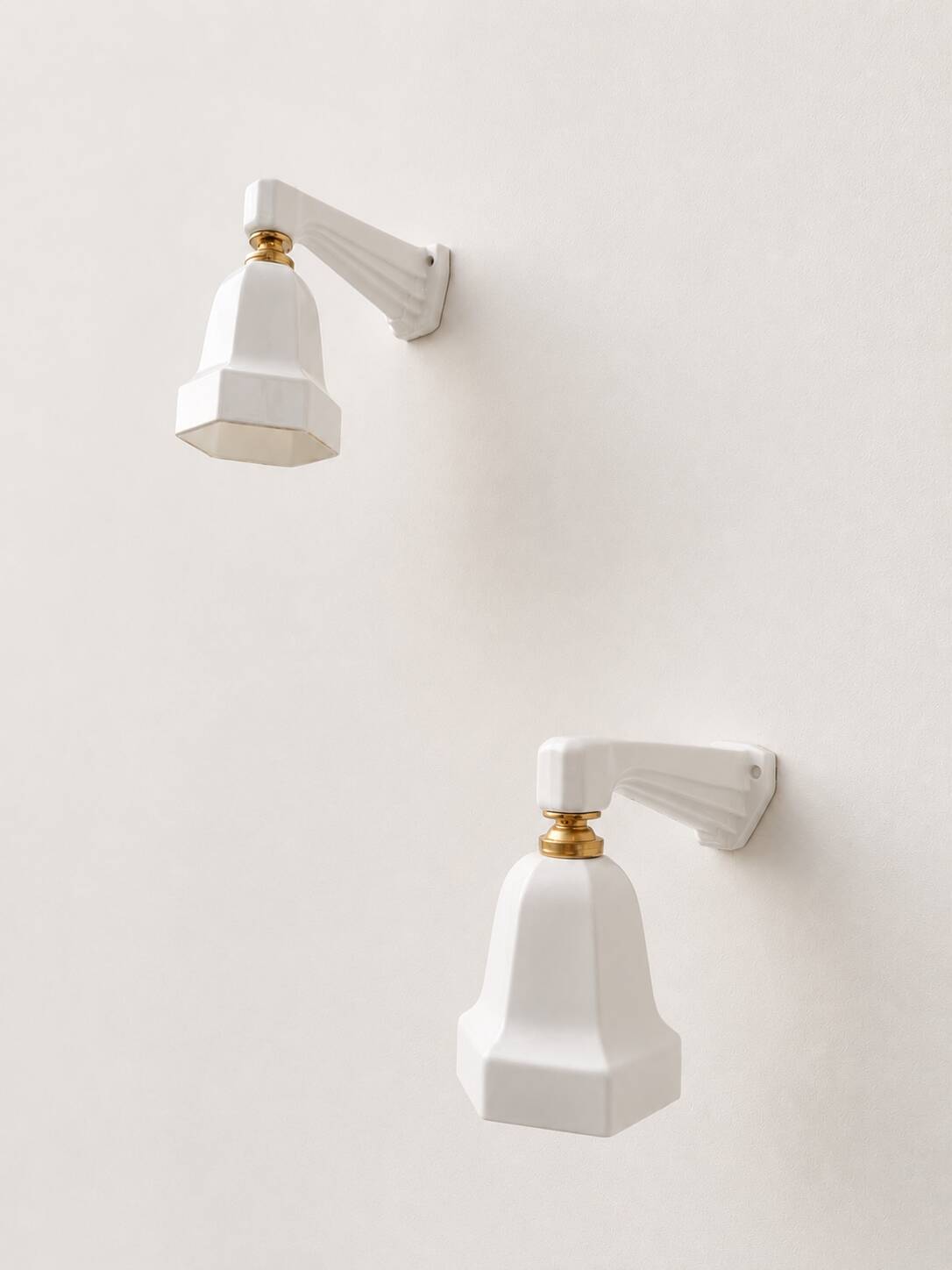 Art Deco porcelain wall lights
