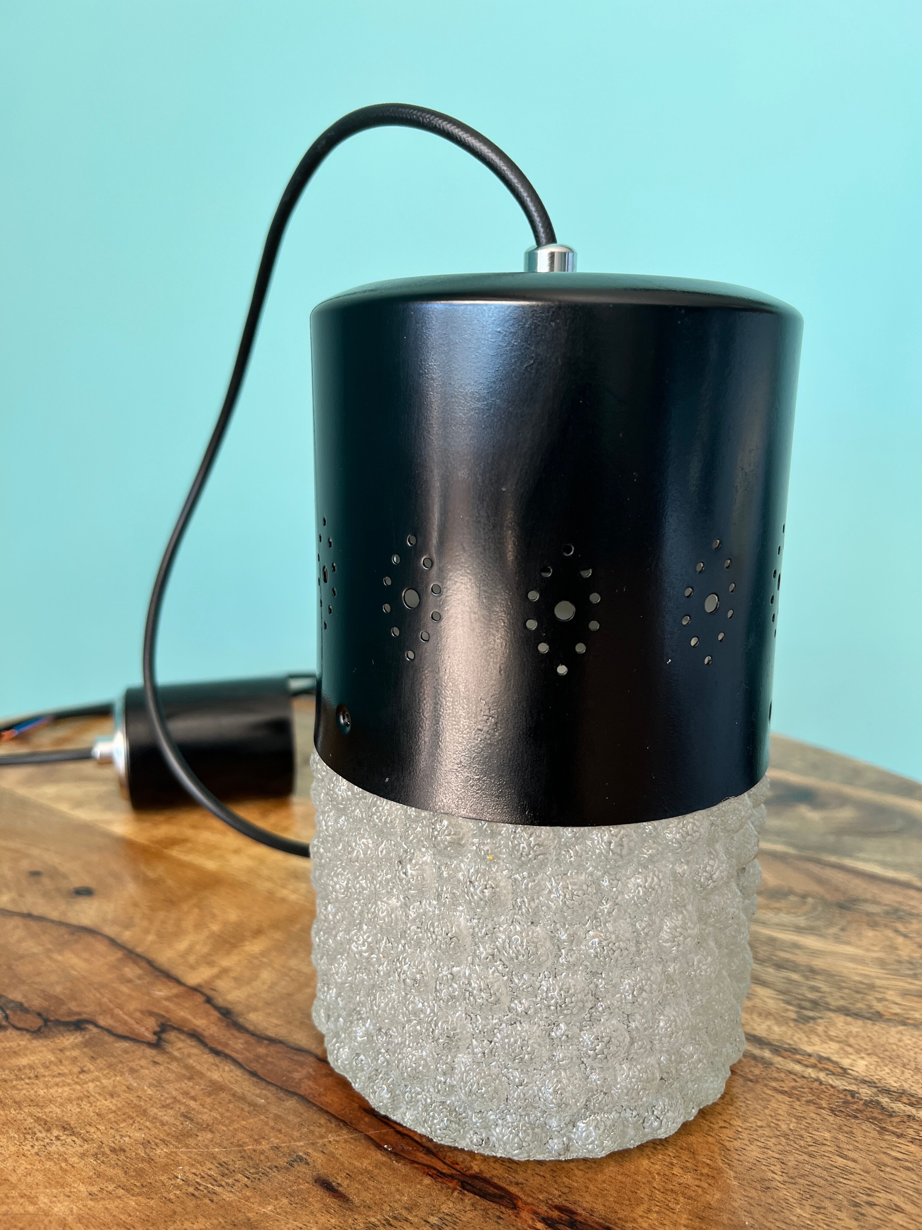 Mid century lamp / home decor from the 1960s / ceiling pendant shade lamp