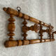 Bamboo-style wooden coat rack