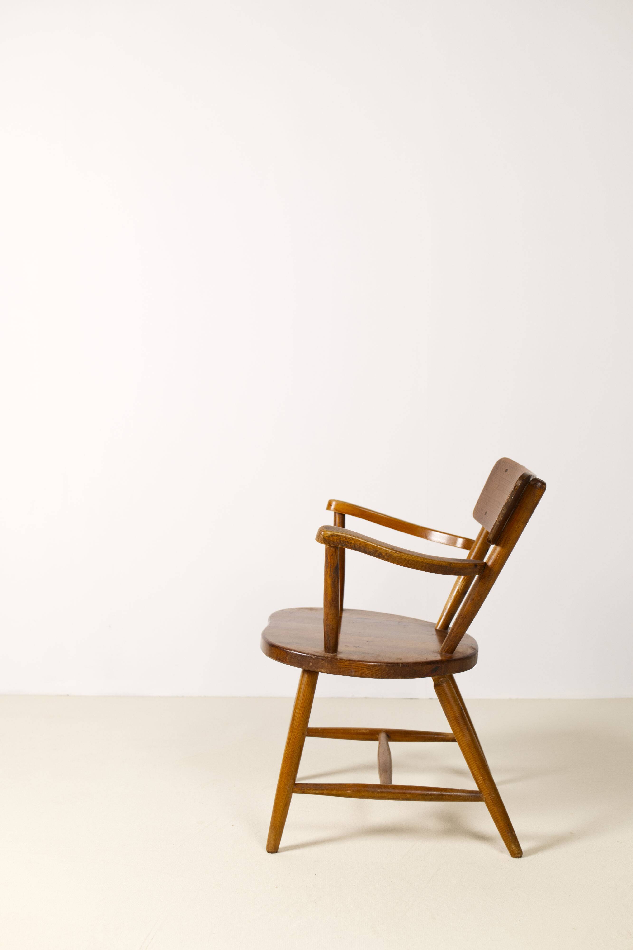 Swedish cabin lounge armchair, 1950s