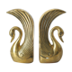 Serre livres cygnes vintage laiton