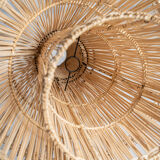 Rattan pendant lamp or light in the shape of an Asian lantern