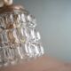 Small chiselled glass wall light