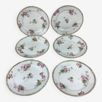 6 Limoges Porcelain dessert plates