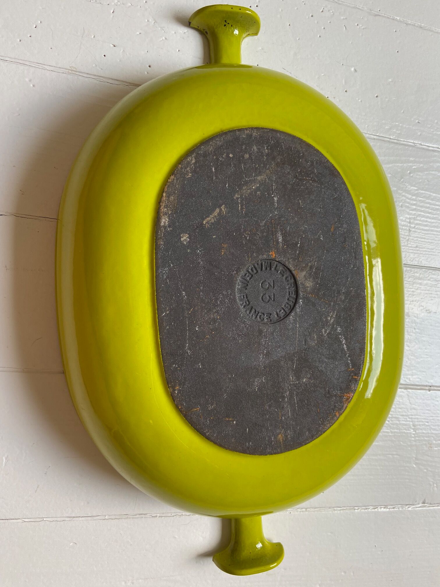 Vintage cast iron gratin dish Le Creuset