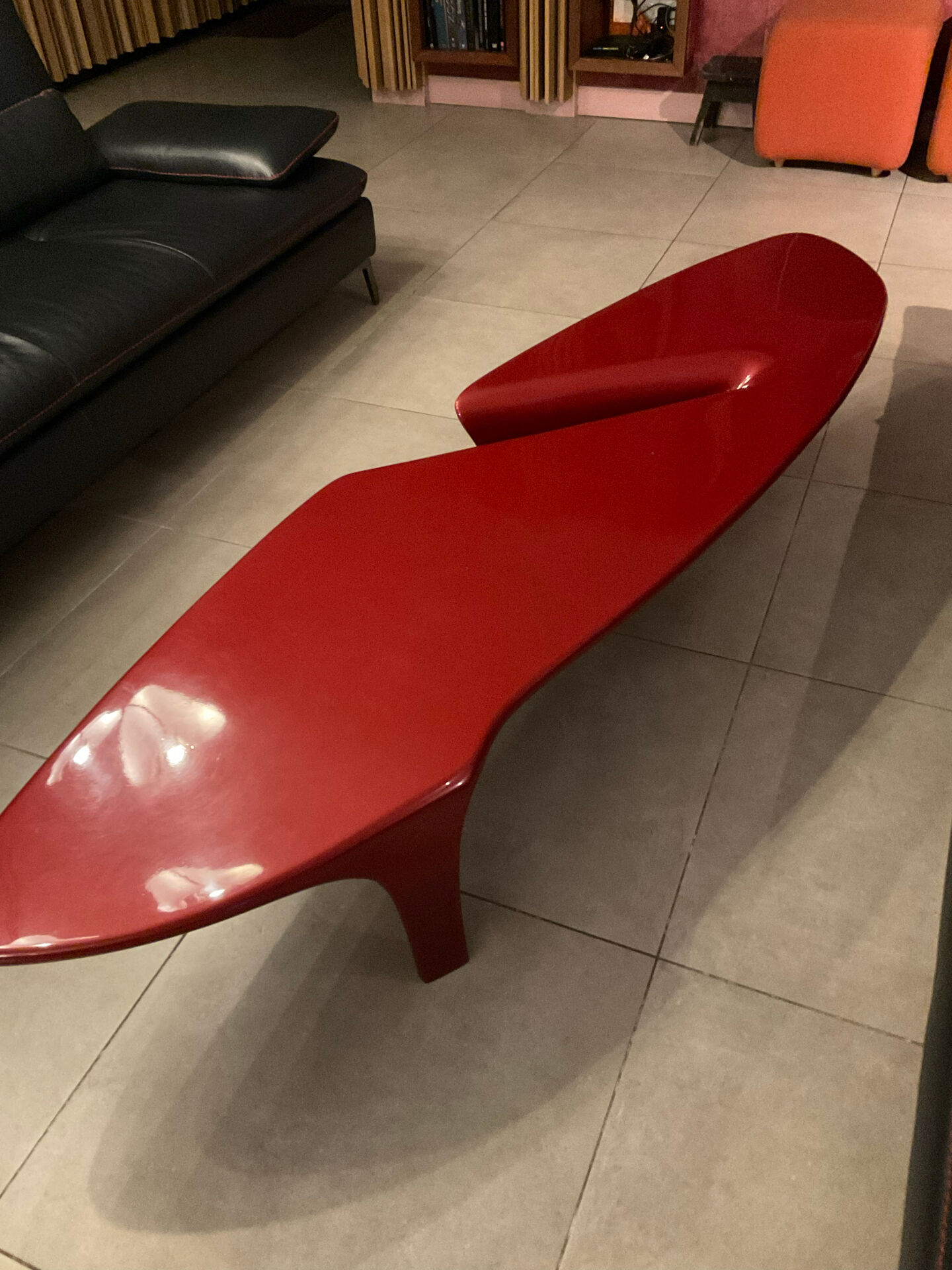 Red fibreglass coffee table bu bu