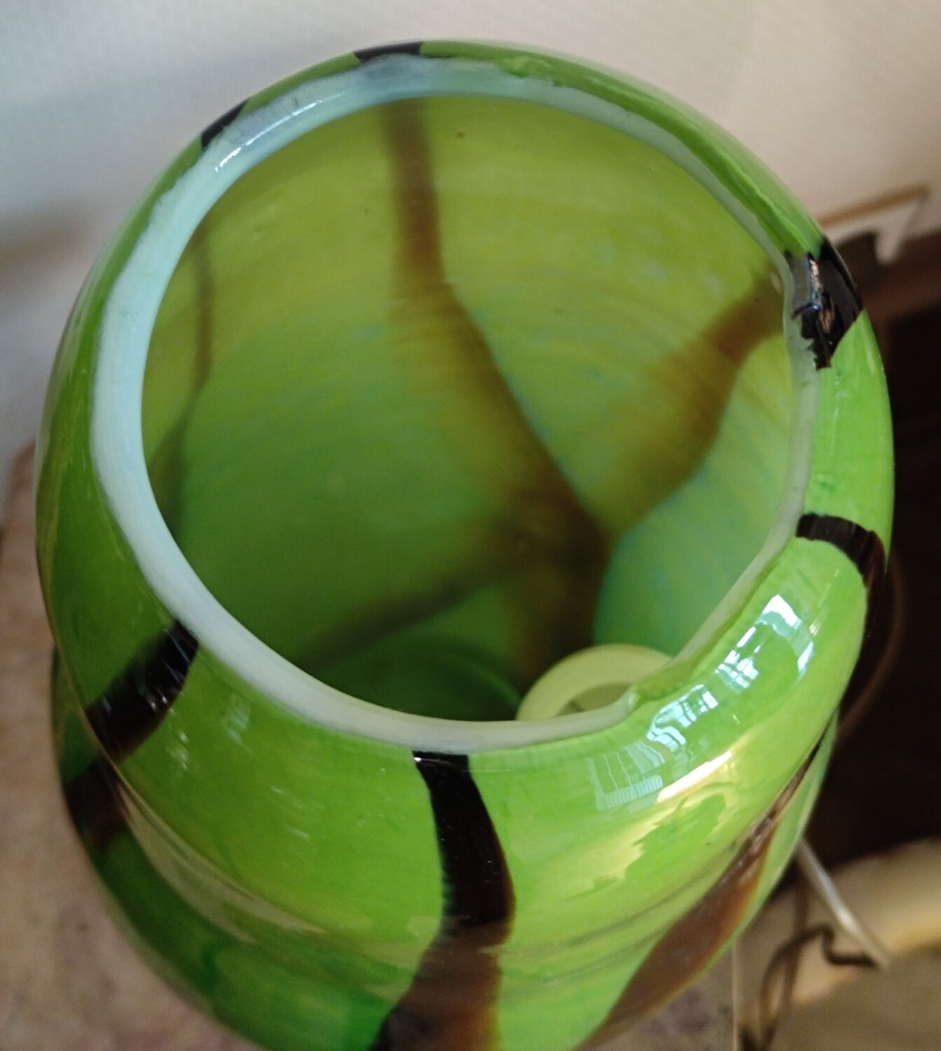 Old glass lamp Murano Italy signed F.Silviy