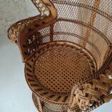 Fauteuil Emmanuelle rotin Kok Maison 1970