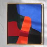 Acrylic painting on canvas "colored composition" 55x46 cm
