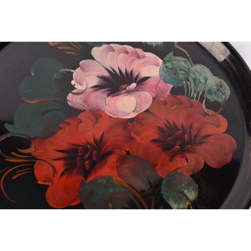 Vintage old handpainted tray