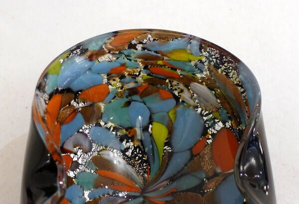 Cendrier Confettis en verre de Murano soufflé