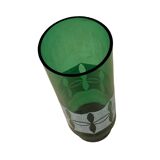 Green glass vase, veb kunst glas wasungen, germany, 1960s