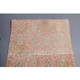 Vintage Turkish Oushak Handmade Wool Cotton Orange Runner 70x318