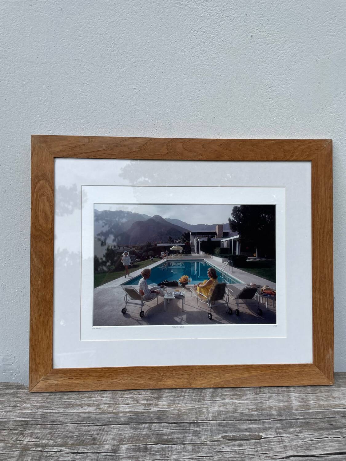 Original framed photograph of Aarons pool