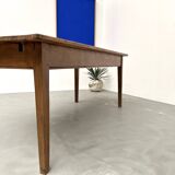 1950s farmhouse table, oak and pine