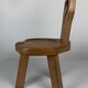Sculptural Brutalist Chunky Tripod Stool in Oak, 1960s