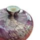 Vase panse aplatie à décor de spirales violettes et dorées