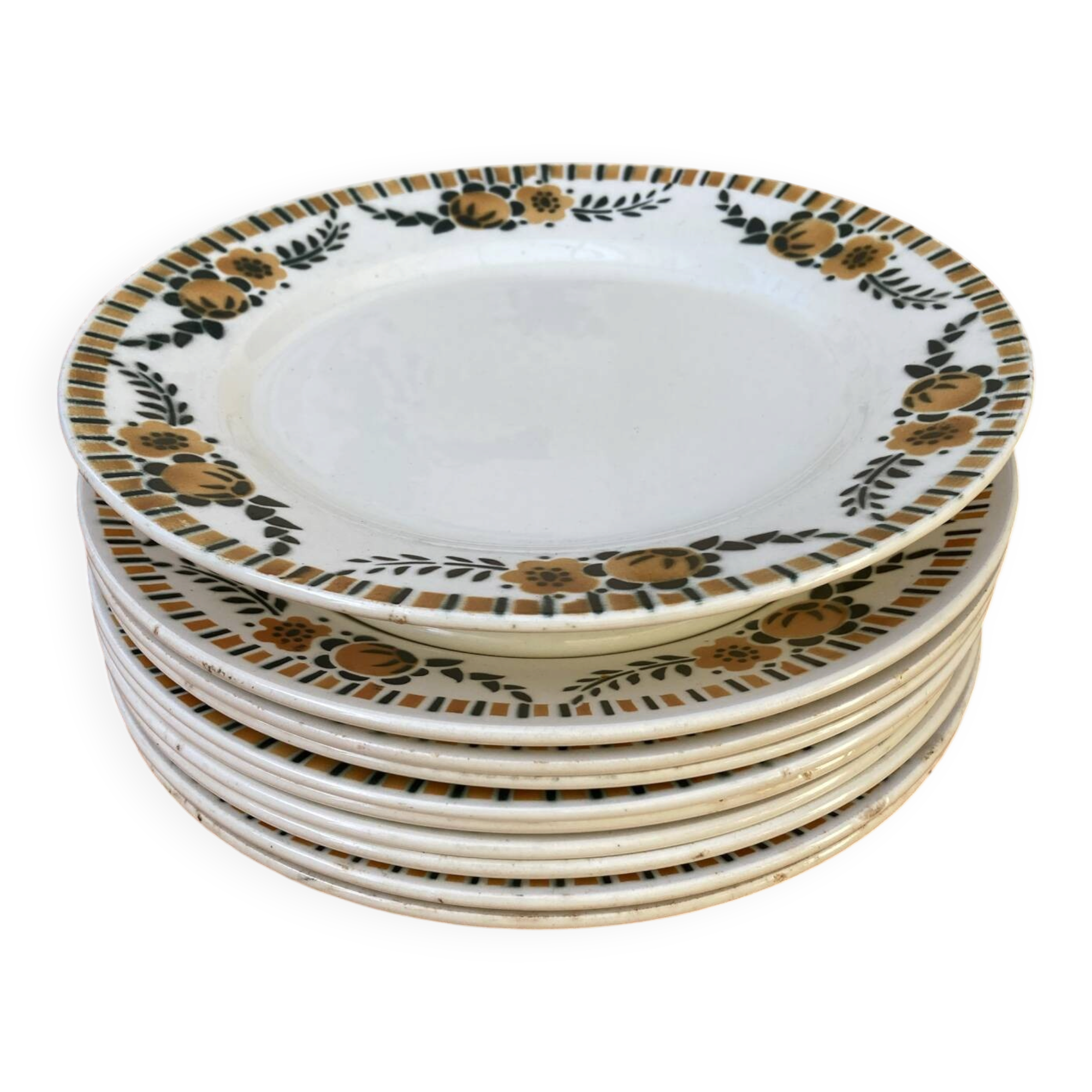 Cake stand and plates chic country Ceranord model Corbei