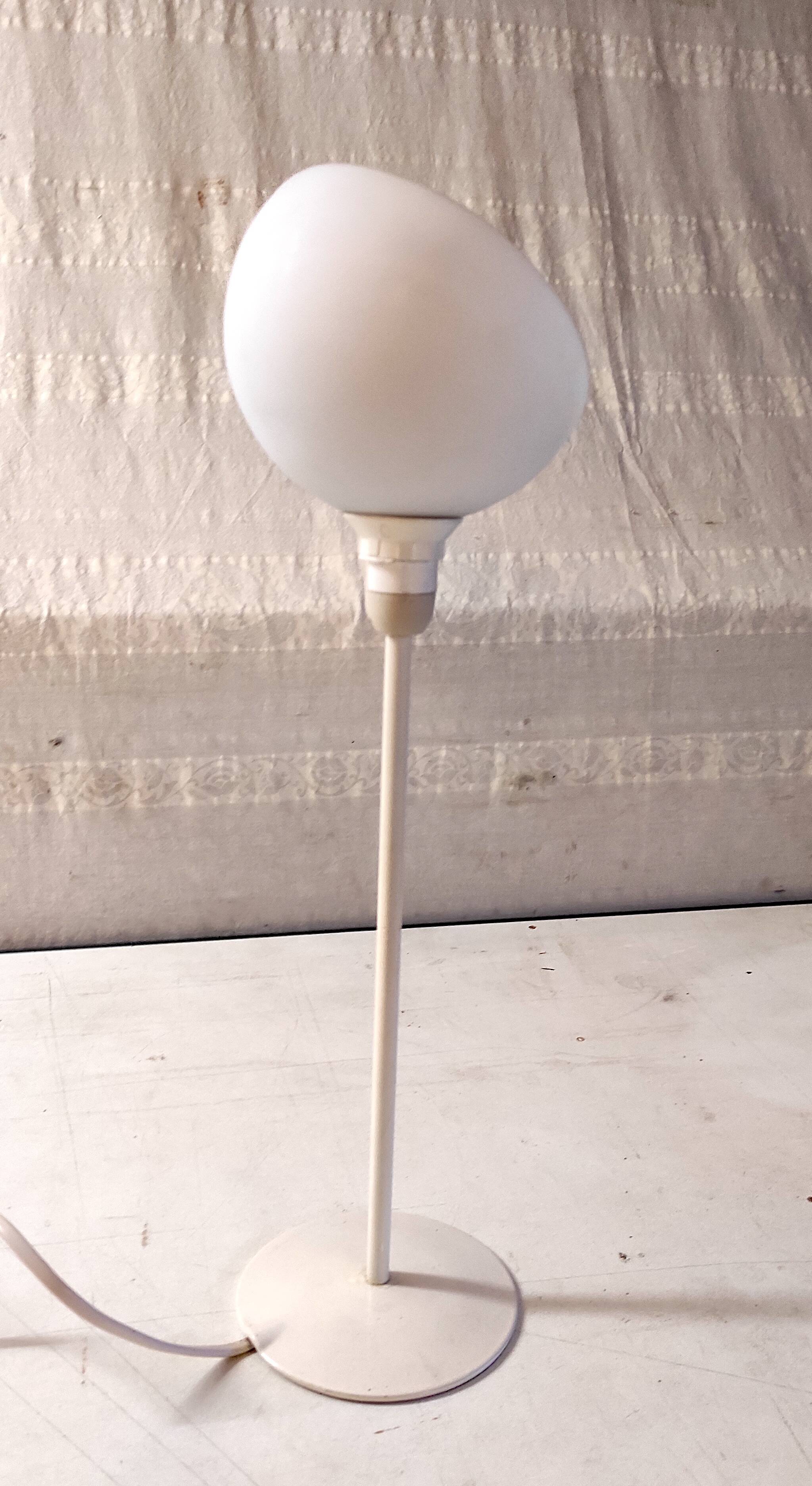 Opaline globe designer table lamp