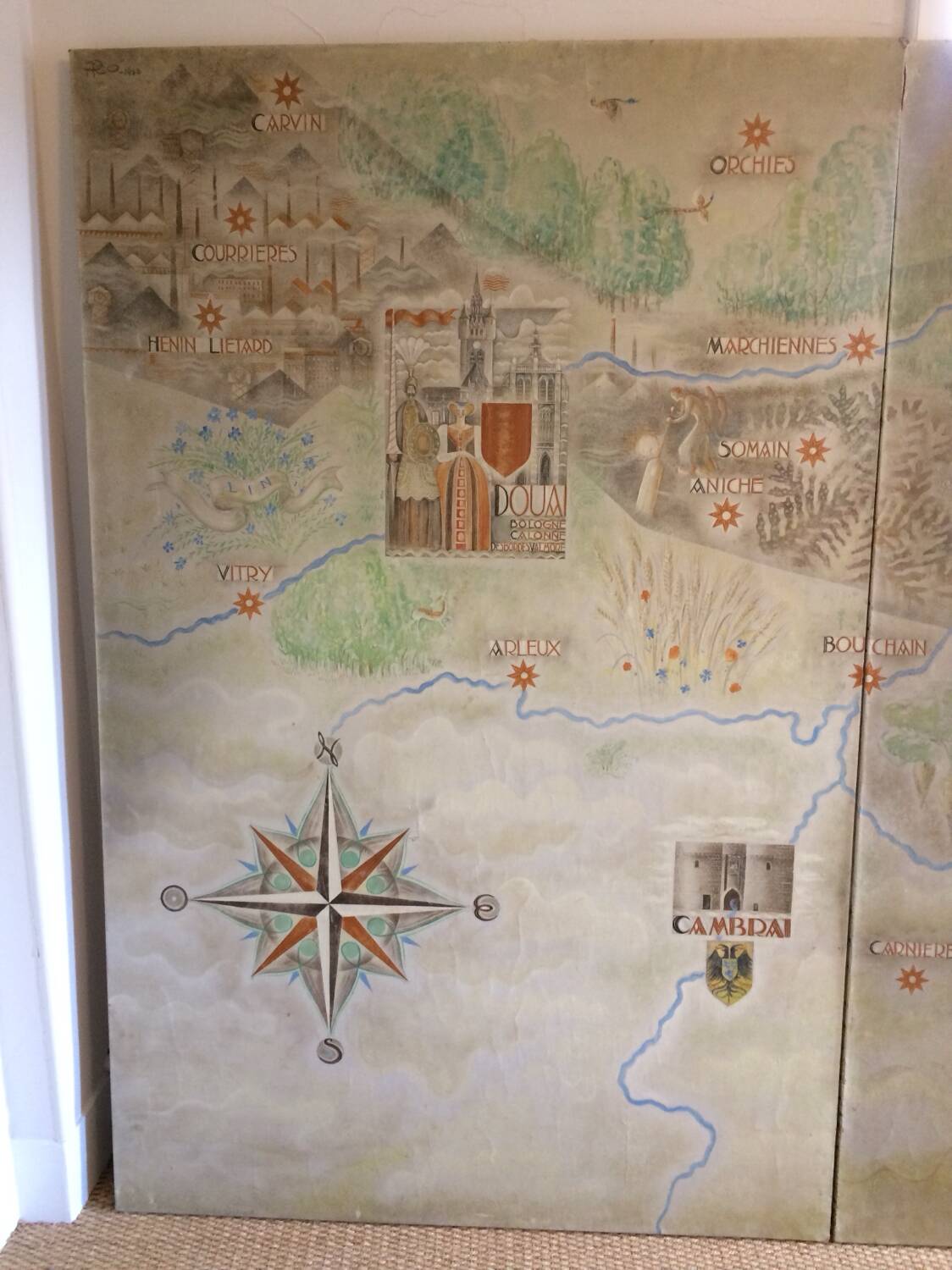 Diptych chart of the mining region
