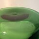 Vintage Hand Blown Green Glass Centerpiece Bowl, Empoli, Italy, 1970s