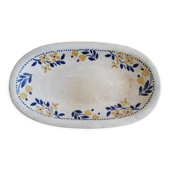 Ravier in earthenware floral pattern