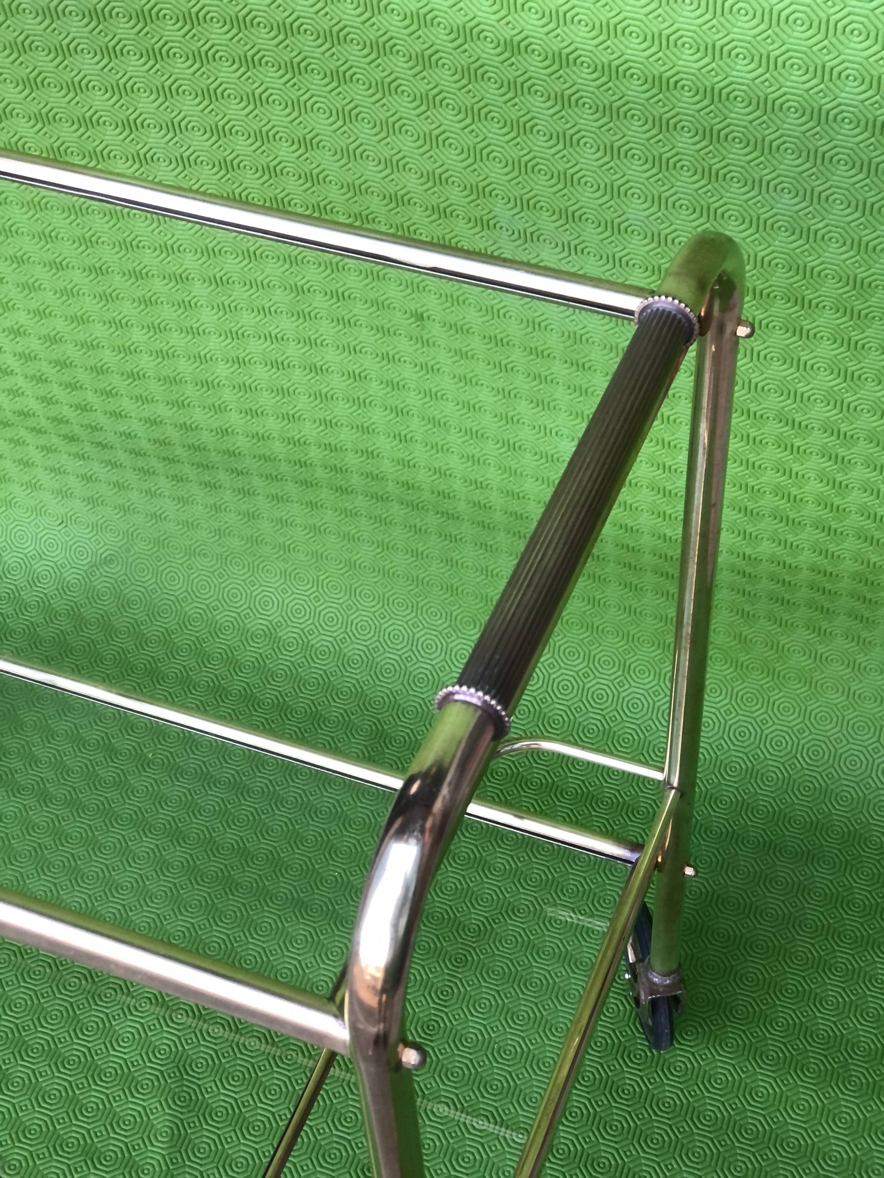 Desserte roulante vintage 1960-1970 metal dore