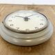 Vintage grey east german wall clock from weimar electric, 1970s