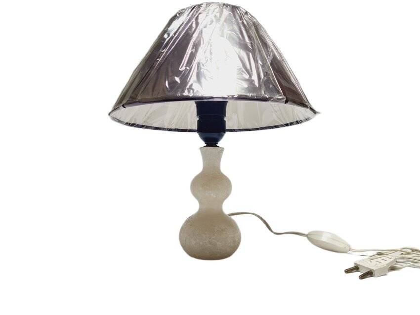 Art Deco alabaster bedside lamp, Belgium, 1950s
