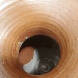 Large iridescent stoneware vase