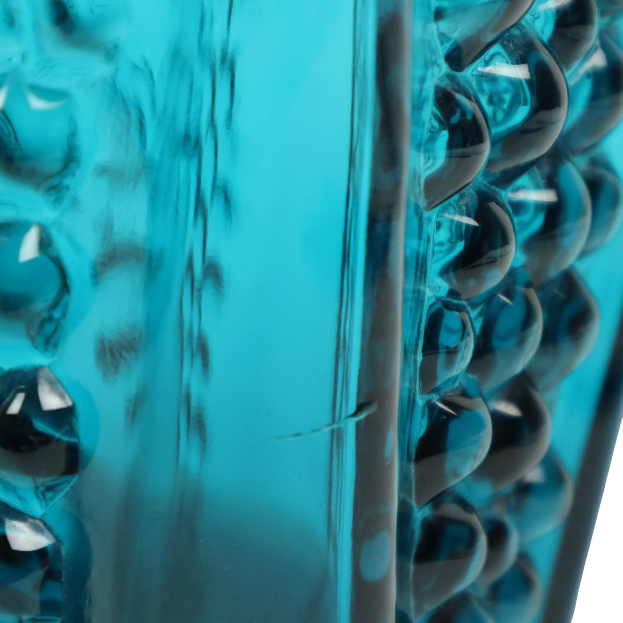 Vase à bulles vintage design bleu Stolle Nieman 1970