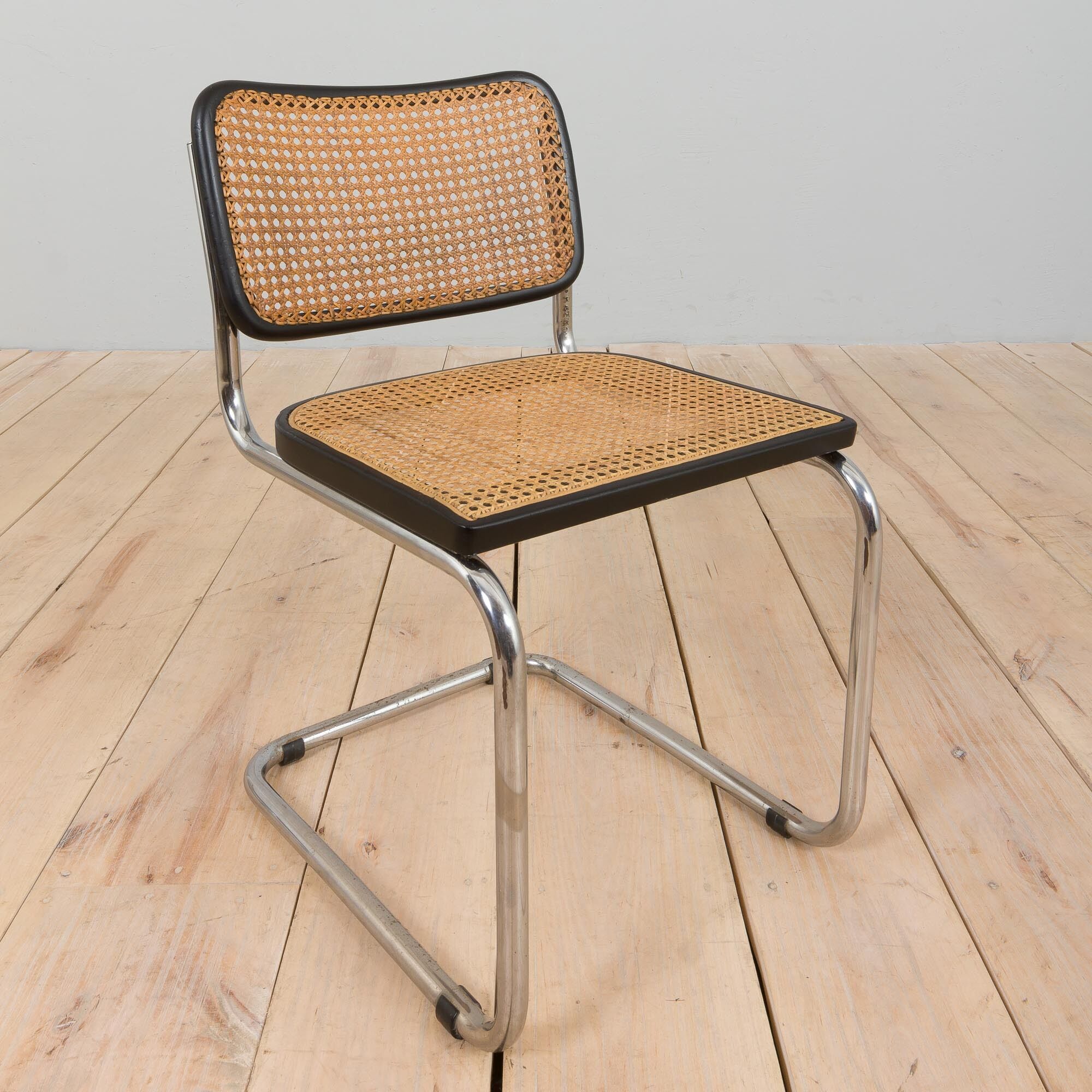 Early production black Cesca chair by Marcel Breuer, Italy 1960s