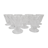 9 glasses with beveled foot 60's