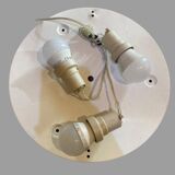 Lampe de plafond ou murale ronde Mid-Century en aluminium, années 70