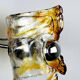Mid-century chandelier in amber Murano and chrome by Toni Zuccheri for Mazzega, Italy, 1970s.