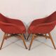 Ensemble de 2 fauteuils coque de Miroslav Navratil, années 1960
