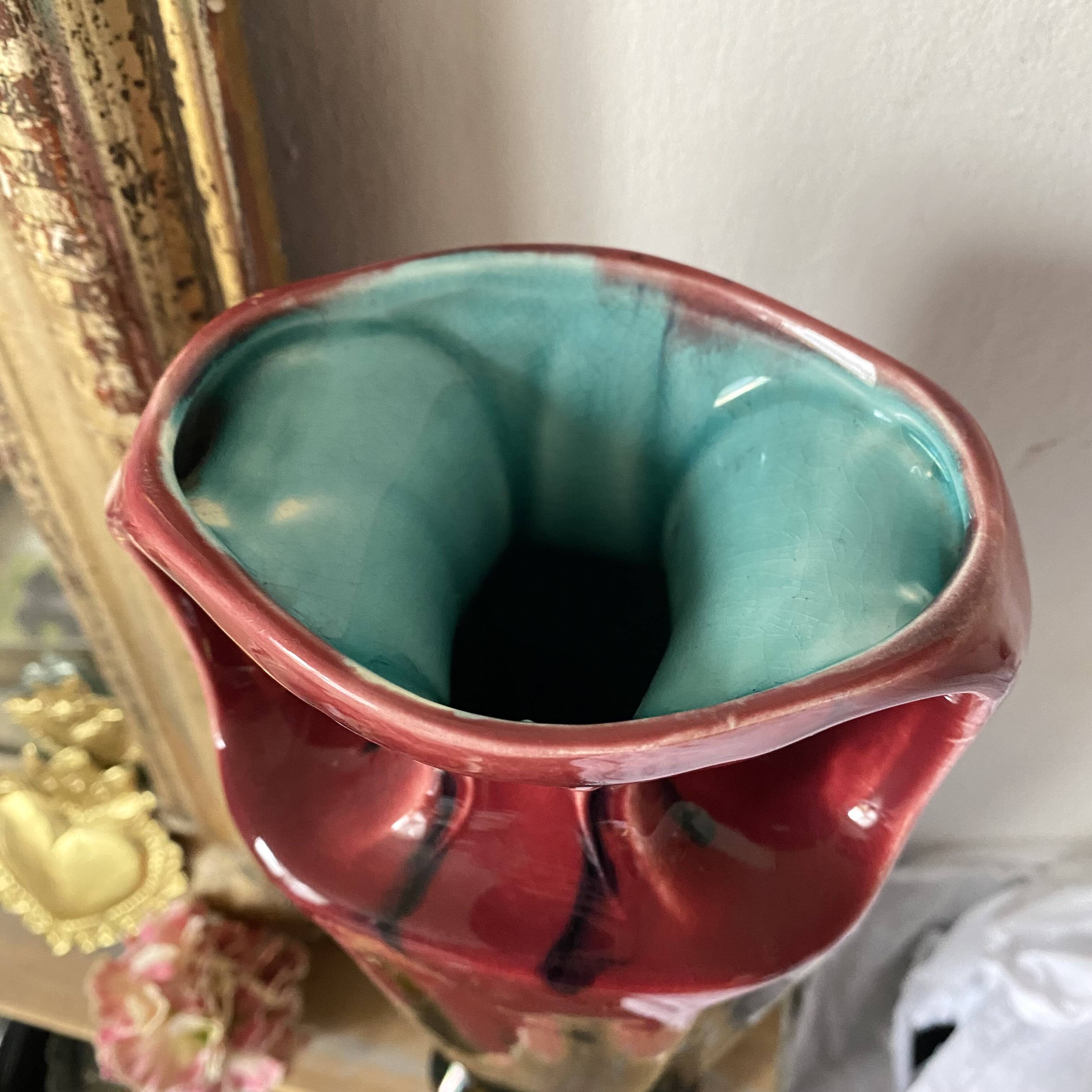 Vase haut art nouveau forme amphore