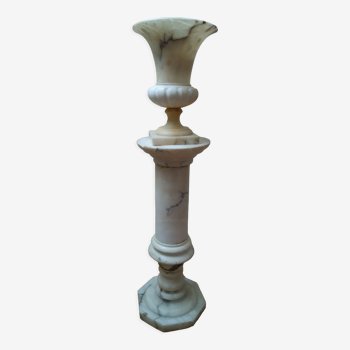 Alabaster column lamp